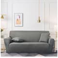3-sits soffaöverdrag med utdragbart armstöd - Soffaöverdrag för vardagsrum sovrum - GRÅ, 195-230cm