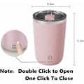 Miniatyrbild 4 av 5: Rosa självomrörande mugg automatisk magnetisk rostfritt stål kaffemugg elektrisk blandningsmugg hemmakontor reseomrörningskopp lämplig för kaffe/mjölk/varm choklad