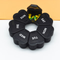 Miniatyrbillede 4 af 5: 1 stk (Sort) 7 Dages Pilleboks Organizer med Åbningsknap