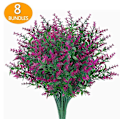 Miniatyrbillede 1 af 2: 8 Bundter Kunstige Udendørs Blomsterbuske UV-Resistente