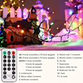 Miniatyrbilde 4 av 5: Julelys, 20 M 200 LED 11 Fargeendrende Lysmoduser, Kald Hvit og Flerfarget med Fjernkontroll-Timer, Ende til Ende Plugg