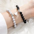 Miniatyrbilde 3 av 3: Bestevenn Armbånd for 2 Matchende Yin Yang Justerbare