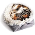 Miniatyrbillede 2 af 5: GråSelvopvarmende plys måtte til katte og små hunde, 2 i 1 funktion, blødt plys tæppe til indendørs og udendørs