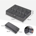 Miniatyrbillede 5 af 5: Foldbar Opbevaringsboks til Seng (Sort Print), Stor