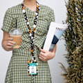 Miniatyrbillede 4 af 5: Halsbånd Badgeholder med Kortlomme, Lanyard Rem Hals med