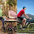 Miniatyrbillede 5 af 5: 2 stk. cykel flaskeholder, universel 360 graders rotation justerbar klapvogn kopholder uden skruer, til vogne, mountainbikes, gåstole, hjul