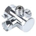 Miniatyrbillede 1 af 5: 3-vejs T-adapter til badekar, bruser, blandingsbatteri, afgreningsventil, splitter, konnektor