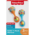 Miniatyrbilde 5 av 5: Nyfødte leker Rattle 'n Rock Maracas, sett med 2 myke musikkinstrumenter for babyer 3+ måneder, blå & oransje