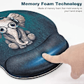 Miniatyrbillede 4 af 5: Ergonomisk musesmåtte i ét stykke med memory foam hovedstøtte, sød