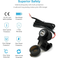 Miniatyrbilde 2 av 5: USB-lader med magnetisk bryter for motorsykkel, 4 amp - forhindrer at
