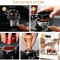 Miniatyrbillede 5 af 5: 1 stk Sort 58mm Espresso Doseringstragt Kaffe Dosering Ring til