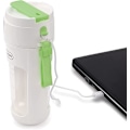Miniatyrbild 3 av 5: USB-laddningsbar bärbar juicermixer för shakes och smoothies fruktmixer lökhackare rostfri hackare 340 ml 55 W (grön)