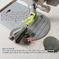 Miniatyrbild 3 av 5: Universal symaskinsfotset för rullad fåll, symaskinsfot för fållning, 3-10 mm rullad fålltryckfot sömguide 6 st 3-8 mm