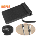 Miniatyrbillede 1 af 5: 100 stk Genanvendelige Kabelbinder, Kabelstropper, Sorte Scratch Kabel