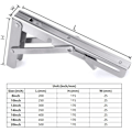 Miniatyrbilde 2 av 5: 250 mm Foldbar Brakett, Foldbar Konsoll i Rustfritt Stål