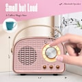 Pikkukuva 2 / 5: Retro Bluetooth-kaiutin, söpö minikaiutin, kannettava langaton kaiutin TWS:llä kotiin, ulkoiluun, matkalle, kirjahyllylle