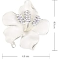 Miniatyrbillede 4 af 5: Elegant broche i form af blomster og krystal 29.8g