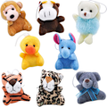 Miniatyrbild 3 av 5: 24-pack Mini Djur Plyschleksak Sortiment (24 Enheter 7,6 cm Vardera)