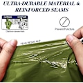Miniatyrbilde 4 av 5: Grønn 4-pakke vanntette regnponchoer for camping, fotturer, med reflekterende side for å øke synligheten, holder deg varm og tørr