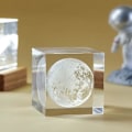 Miniatyrbild 1 av 5: 1 stycke 3D Solmåne Galaxy System Modell Pappersvikt Laser