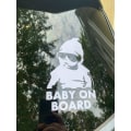 Pikkukuva 4 / 5: Baby on Board Heijastavat Auton Tarrat - (2 kpl) Hauskat ja