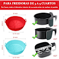 Miniatyrbilde 2 av 5: 2-pakks Silikon Air Fryer Liner, Air Fryer Tilbehør, Gjenbrukbar, Ikke-klebende, Varmebestandig, Silikon Air Fryer Pot, Ovn, Mikrobølgeovn (Rød + Grønn)