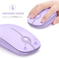 Miniatyrbillede 3 af 5: Trådløs Mus, 2.4G Slank Bærbar Computermus med Nano-modtager til Notebook, PC, Laptop, Computer (Lyselilla)