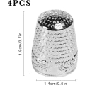 Miniatyrbilde 5 av 5: Sett med 4 justerbare fingerbølger i metall, fingerbeskyttelse for symaskin