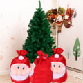 Miniatyrbillede 3 af 5: Julepynt Santa Claus Stor Gavepose Rød Slikpose