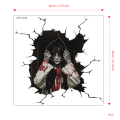 Miniatyrbilde 4 av 5: 3D Halloween Veggdekor Skumle Halloween Zombie Vegg Gulv