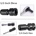 Miniatyrbilde 4 av 5: 2-pakks 1/2\" firkantet til 1/4\" sekskant stikkontakt adapter, hurtigutløsning