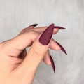Miniatyrbild 5 av 5: 24st Falska Naglar Matt Ren Färg Medium Lång Stiletto Mandel Press på Naglar Falska Spetsar Artificiella Finger Manikyr f