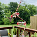 Miniatyrbillede 1 af 5: Vindue Kolibri Foderbræt Udendørs Terrasse Have Dekoration Fugl