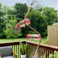 Pikkukuva 4 / 4: 1 kpl 2 pulloa Ikkuna Hummingbird Feeder Ulkona Patio Puutarha
