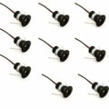 Miniatyrbillede 1 af 3: 9 stk. sorte Sæt med 9 mini LED-spots 12 V 1 W indbygget