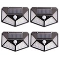 Miniatyrbild 1 av 4: Utomhus solcellslampa rörelsesensor【4-pack med 100 LED】 Vattentät