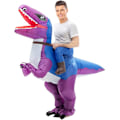 Pikkukuva 1 / 5: 1 violetti aikuisten ratsastava Velociraptor-ilmapuku, ilmapuku