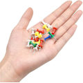 Miniatyrbillede 4 af 4: 100 stk. flerfarvede trykknapper, flerfarvede dekorative trykknapper, trykknapper med plastikhoved til korkopslagstavle