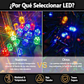 Miniatyrbillede 2 af 5: Julelysguirlande, 22M 200 LED Vandtæt Lysstreng, 8 Lystilstande Julelys til Træ, Lys til Indendørs og Udendørs, til Dekoration, Hjem, Fest, Jul (Multifarvet)