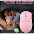 Miniatyrbillede 3 af 4: Genopladelig Trådløs Mus, Lydløs Computermus (Pink), 2.4G St