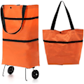 Miniatyrbillede 1 af 5: Foldbare Indkøbsposer med Hjul, Foldbar Indkøbstrolley, 2