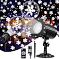 Miniatyrbild 1 av 5: Julprojektor, LED-julprojektor för utomhusbruk, snöflingsprojektorlampa för utomhus- och inomhusbruk, IP65 vattentät med fjärrkontroll för