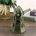 Miniatyrbilde 1 av 5: Modell av vindmølle i legering, kunstdekorasjon, håndverk Hjemmedekorasjon Vindturbinfigur (12*6,5*14CM)