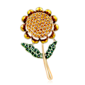 Pikkukuva 1 / 5: Naisten Strassit Auringonkukka Emalipinna Brooch Pin Vaatteet