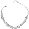 Miniatyrbillede 1 af 5: 1 stk (Sølv) Strand Ankelkæde Skinnende Rhinestone Krystal Ankelkæde til