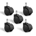Miniatyrbilde 1 av 5: Reservehjul for kontorstol for 99 % av stoler - sett med 5 universelle 2-tommers svinghjul