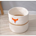 Miniatyrbild 1 av 4: Tvätthållare i bomullsrep, Orange Fox Vikbar Förvaringskorg Cut