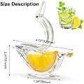 Miniatyrbillede 5 af 5: 2 stk. Lille fugl citronpresser bærbar transparent citron