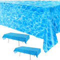 Miniatyrbillede 1 af 5: 2 stk. blå 137 * 274 cm dug, ocean wave borddække,