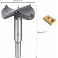Miniatyrbillede 2 af 5: Træbor, 50MM hårdmetal træskærer, montering af trækugledøre, skuffer, krydsfiner, hjælper dig med hurtigt at lave rene flade bundhuller i træ